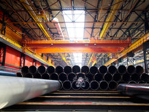 Overhead Bridge Crane in a Pipe Rolling Plant